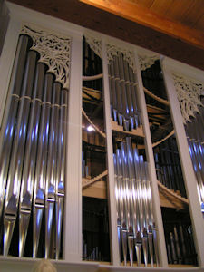 Pipe shade carving for St. Philip Presbyterian Church, Houston TX